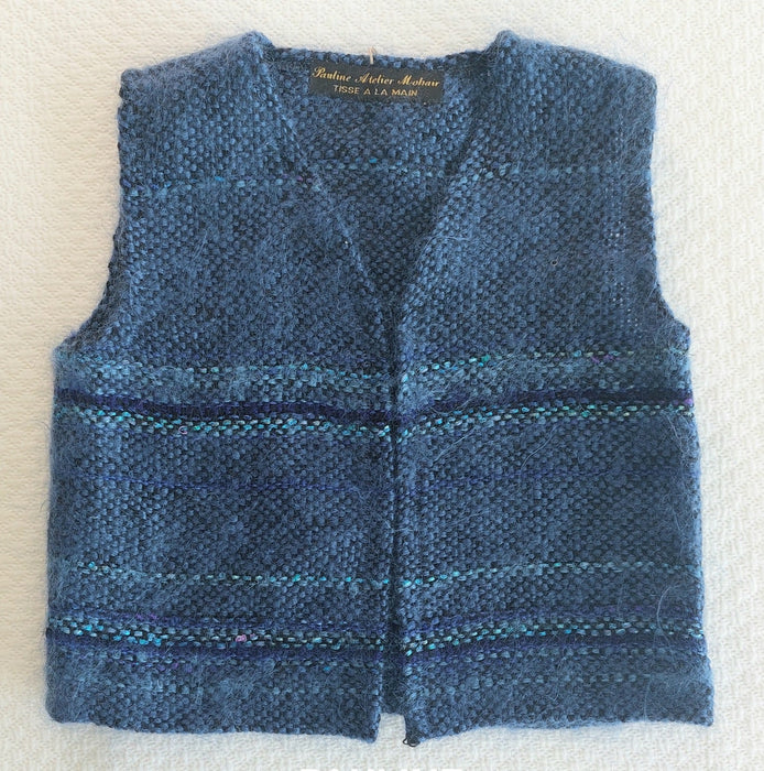 PAULINE ATELIER MOHAIR Vintage knitted mohair sleeveless cardigan