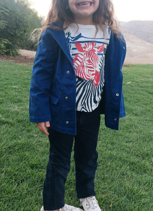 PETIT BATEAU Hooded denim jacket