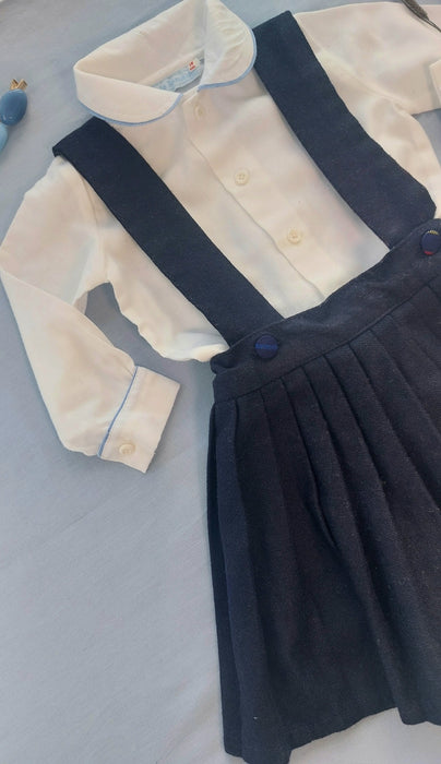 MISTO LANA Vintage Flannel Suspender Skirt