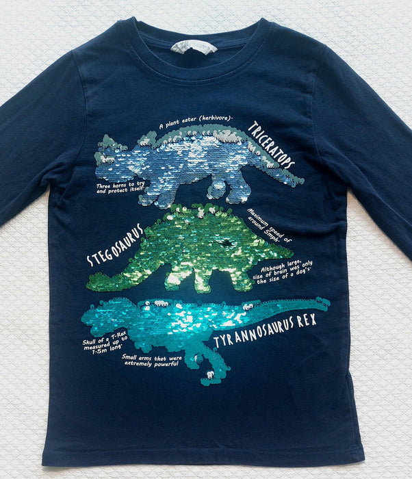 H&M Dinosaur sequin T-shirt