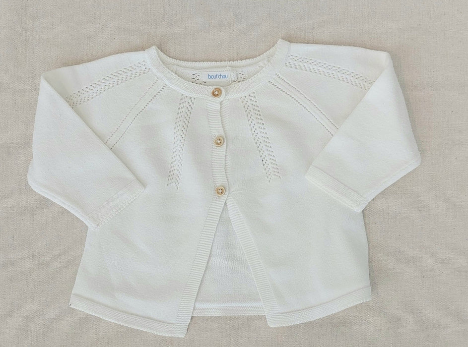 BOUT'CHOU White Fine-knit cardigan