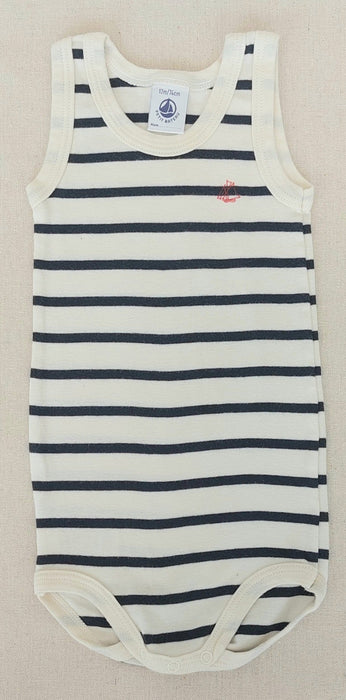 PETIT BATEAU Striped sleeveless bodysuit