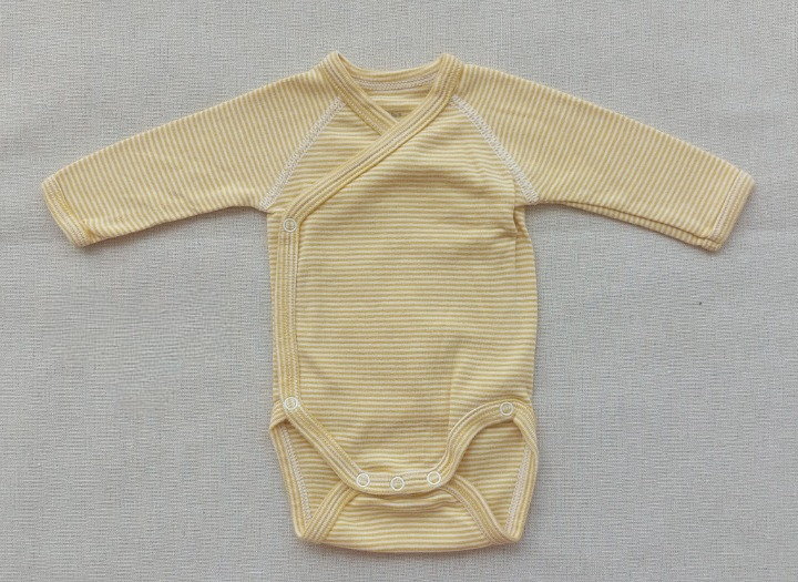 PETIT BATEAU Milleraies striped long-sleeve wrap bodysuit