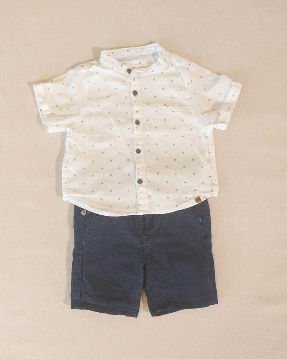 ZARA Baby short-sleeve linen shirt