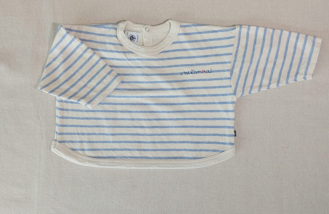 PETIT BATEAU Striped baby sweatshirt