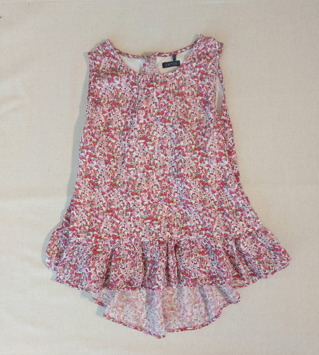 IKKS Girls’ Floral Open-Back Ruffle Top