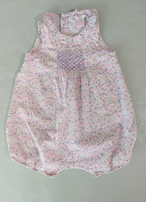 CYRILLUS Liberty smocked baby romper
