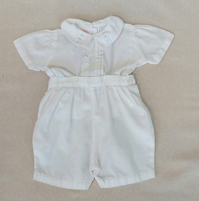KIDDIZ Baby boys’ embroidered shirt and shorts set for special occasions