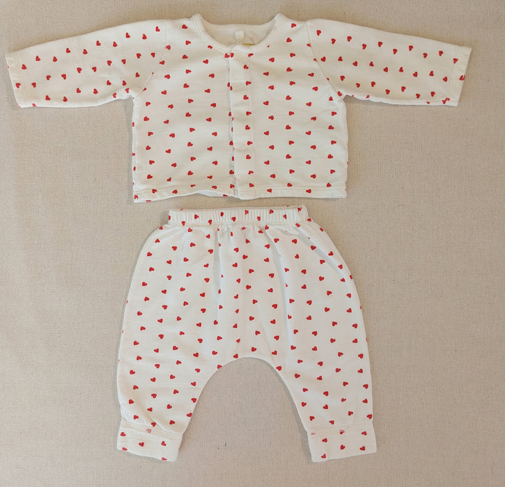 PETIT BATEAU Heart-print set