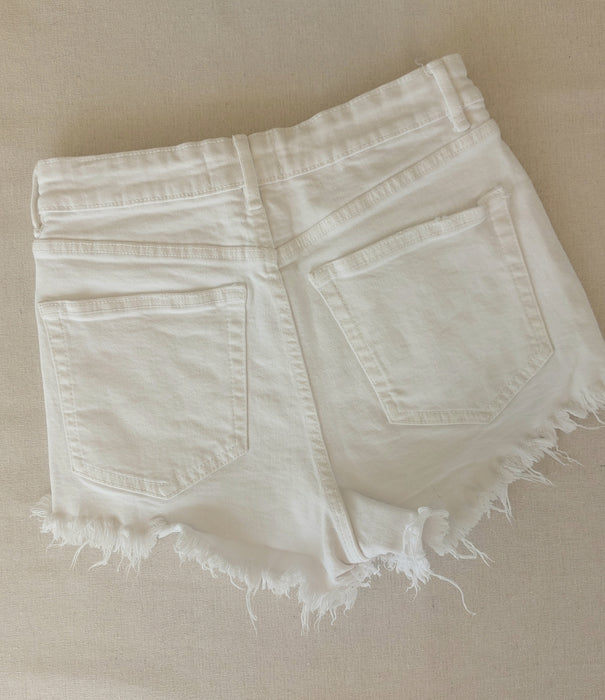 ZARA White denim shorts