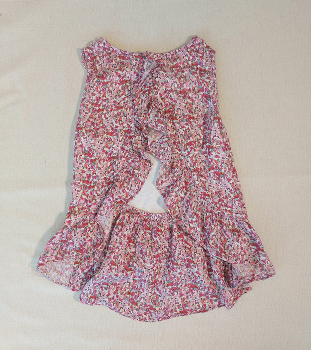 IKKS Girls’ Floral Open-Back Ruffle Top