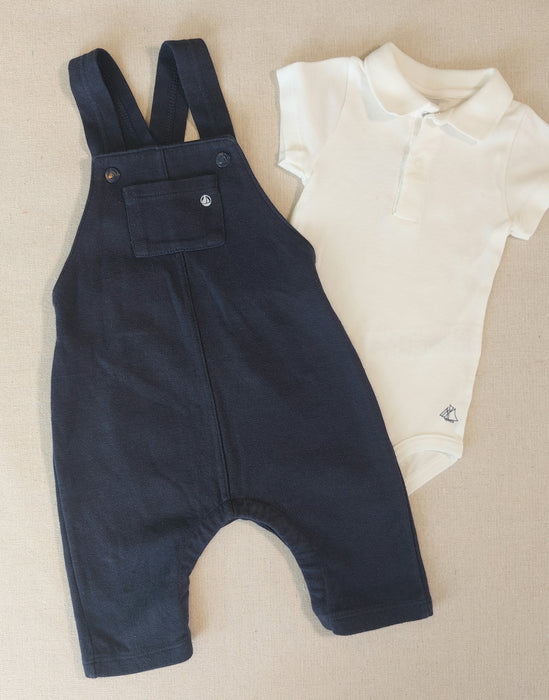 PETIT BATEAU Baby fleece overalls