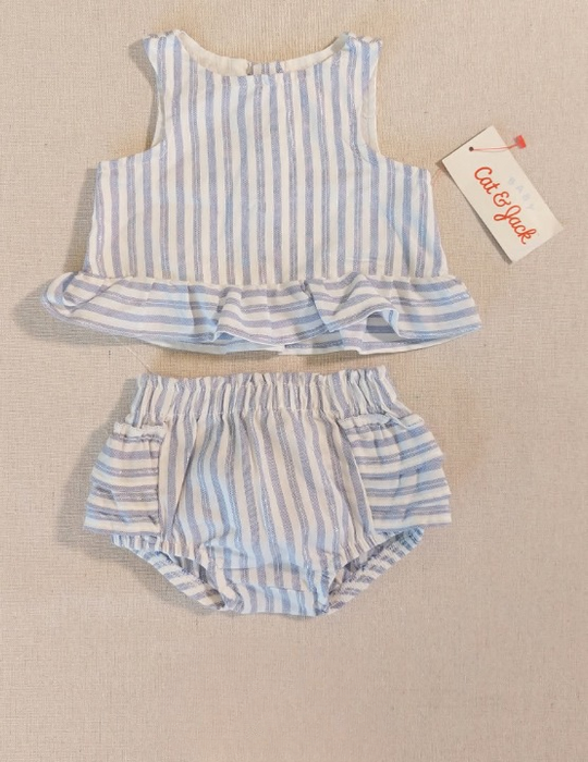 CAT & JACK Newborn baby girl top and bloomer set