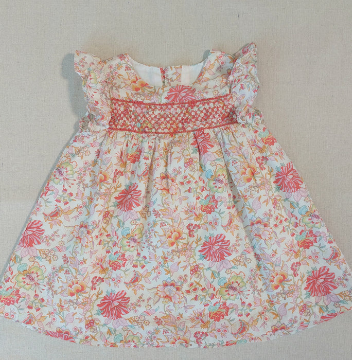 TARTINE ET CHOCOLAT Liberty Print Smocked Baby Dress