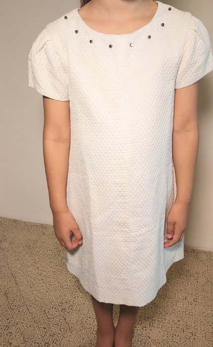 ZARA Girls’ white textured dress