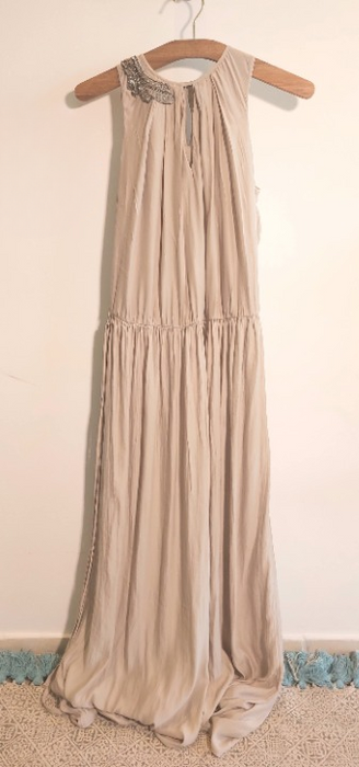 PROMOD Long dress with rhinestone collar