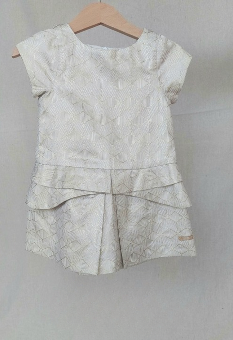 LILI GAUFRETTE Baby girls’ gold dress
