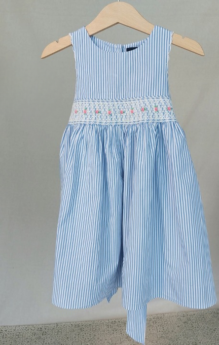 RALPH LAUREN Luxury baby girls’ sleeveless smocked dress