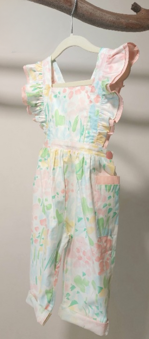 P'TIT CHOSE Baby girls’ luxury floral overalls