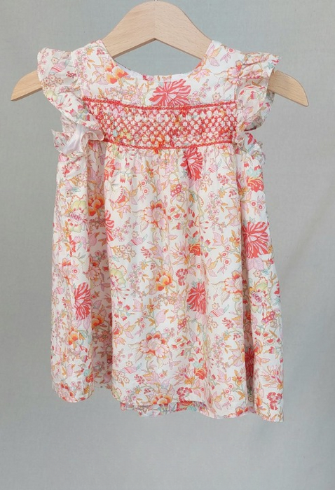 TARTINE ET CHOCOLAT Luxury baby girls’ smocked Liberty print dress
