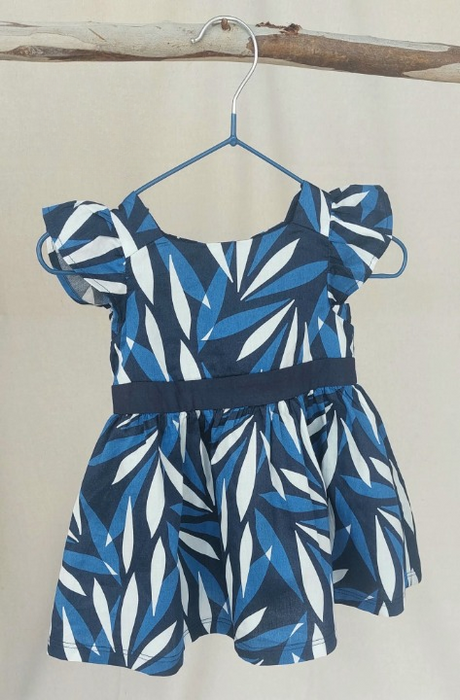 OBAIBI Baby navy short-sleeve dress