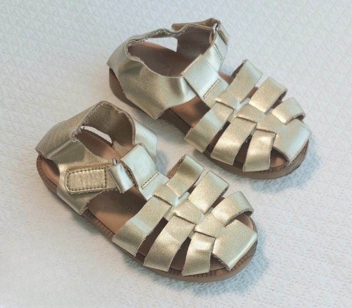 ZARA Gold leather baby sandals