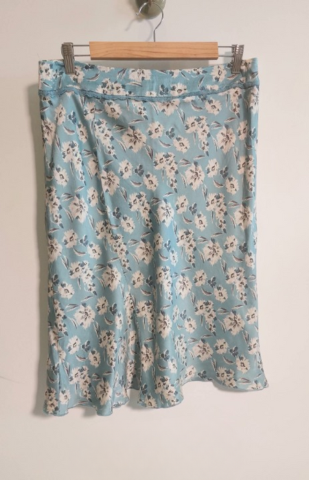MANOUKIAN COLLECTION Printed silk midi skirt
