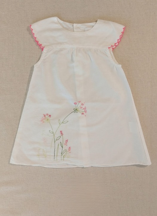 JACADI Baby girls’ embroidered linen dress
