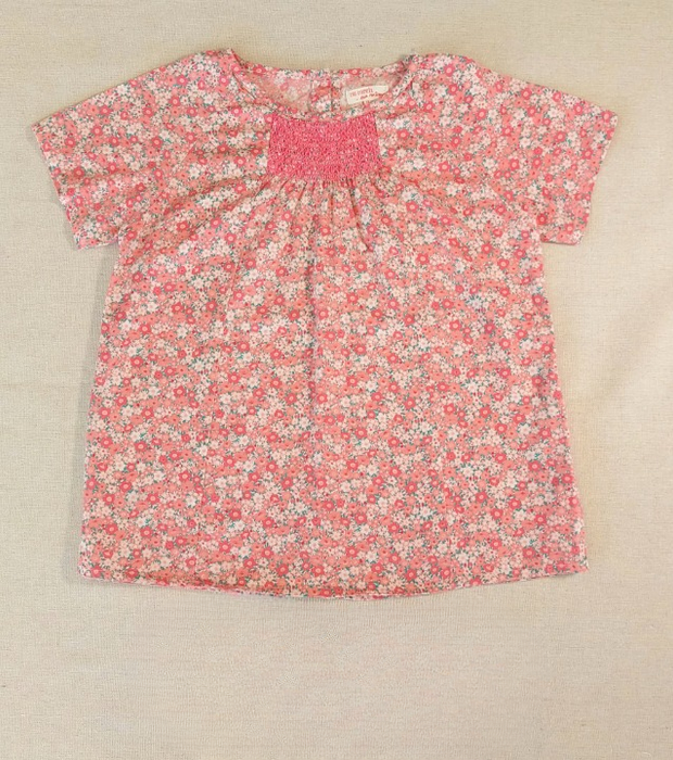 DPAM Girls’ smocked Liberty print blouse